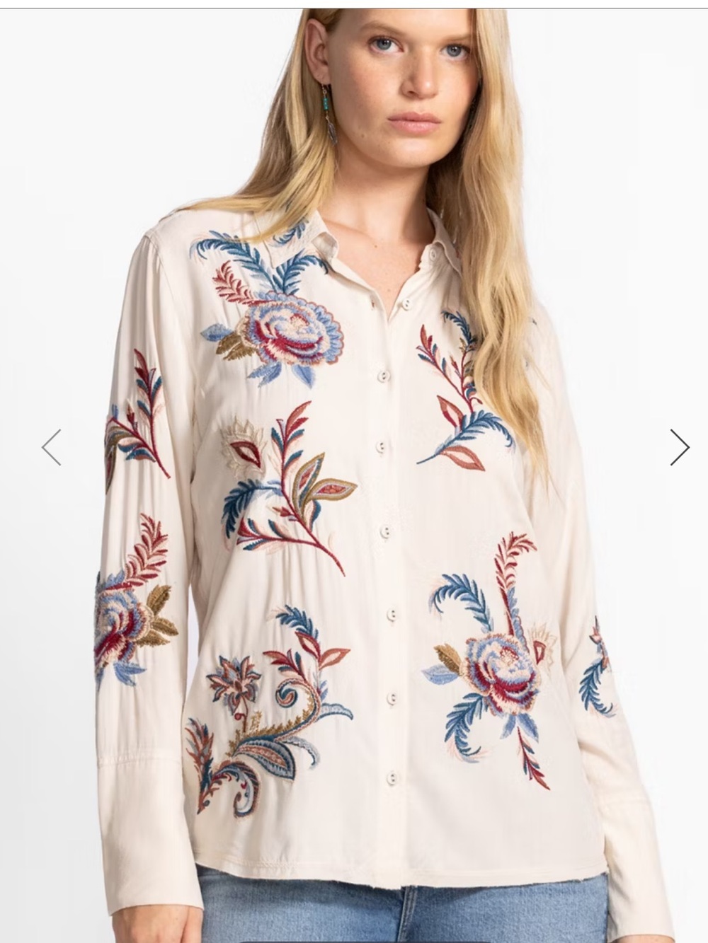 Johnny Was VINTAGE BUTTON DOWN SHIRT - Picture 2 of 15